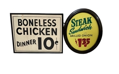 (2) Framed Diner Advertising Signs