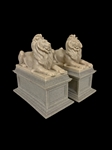 Pair of Composite Lion Book Ends