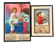 (2) 1941 Framed Advertising Calendars