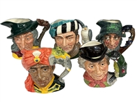 (5) Royal Doulton Large Character Mugs