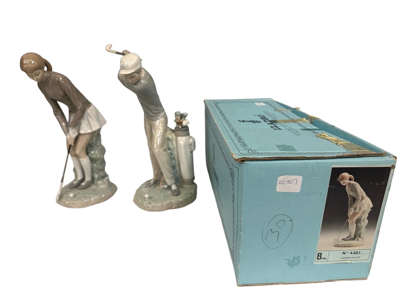 (2) Lladro Figurines; Golfers