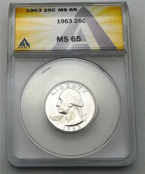 1963 25C Anacs MS 65