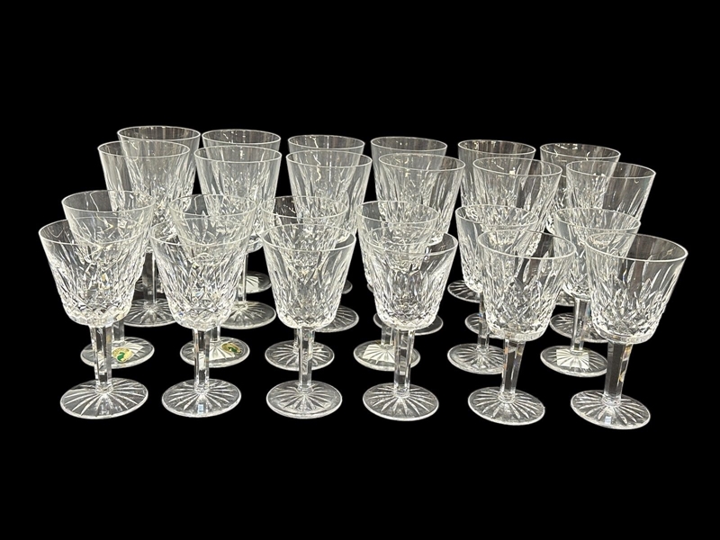 (24) Waterford Crystal Glasses "Lismore"