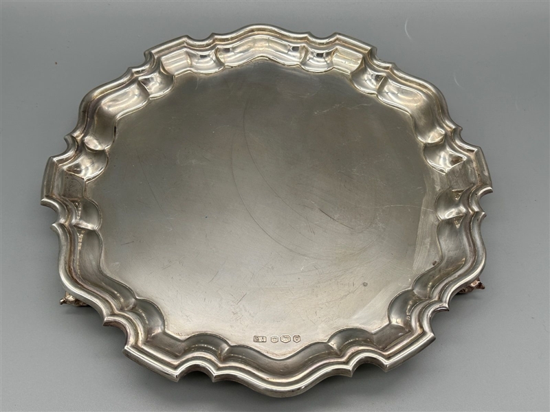 Sterling Silver Three Fotted Tray Sheffield E. Viners c1900