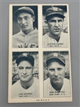 1937 Exhibit 4 On 1 Gehrig/Ruffing/Gomez/Lazzeri 