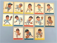 (13) 1938 Goudey Heads Up Baseball Cards 