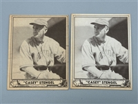 (2) 1940 Playball #141 Casey Stengel Baseball Cards