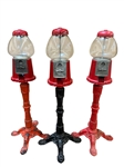 (3) Carousel Gumball Machines on Stands