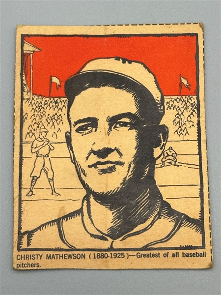 1930 Post Cereal Famous North Americans Hand Cut Cards Christy Mathewson