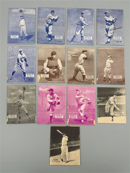 (13) 1934-1936 Batter Up Baseball Cards