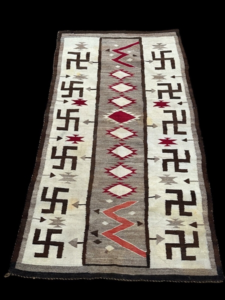 Large 20th Century Navajo Good Luck Rug