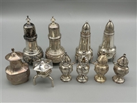 (4) Sets Sterling Silver Salt & Peppers (2) Singles