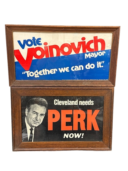 (2) Framed Cleveland Political Posters