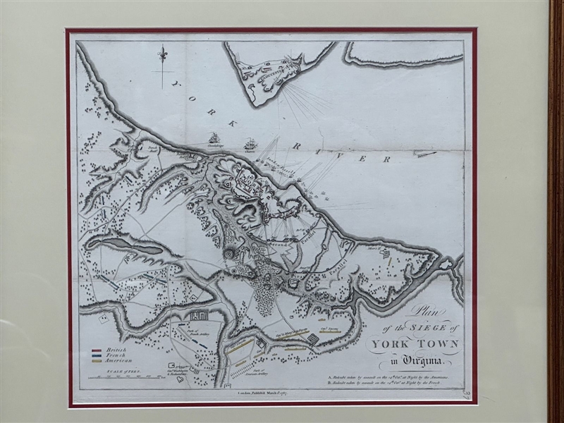 Charles Stedman, (Amer. 1753-1812), Plan of the Siege of Yorktown in Virginia, Engraving