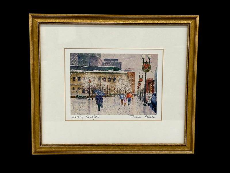 Thomas Robek Print "Library Snowfall"