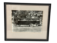 1925 Model TT Chasis Extended With Bus Body Black and White Photograph