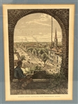 Hand Tinted Engraving Superior Street Cleveland