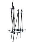 (4) Microphone Stands; Ax-Man, Quik-Lok