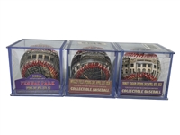 (3) Stadium Commemorative Baseballs by Unforgettaball