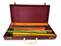 Vintage Mahjong Set With Holders in Case