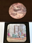 (2) Hand Colored Magic Lantern Slides Knights of Pythias, Landscape