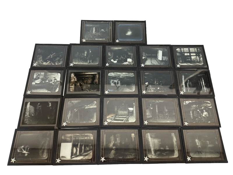 (22) Coal Miners Magic Lantern Slides