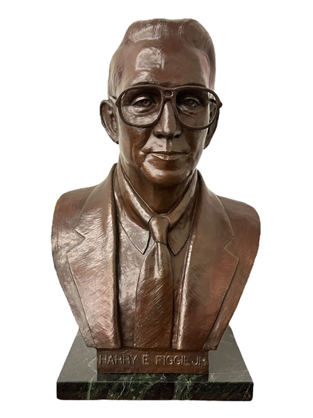 Harold E. Figgie Jr. Bronze Bust on Pedestal by Neiford