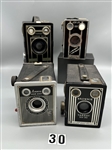 (4) Art Deco Box Cameras