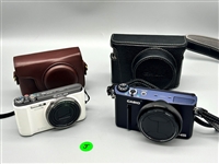 J) (2) Casio Exilim Digital Cameras with Cases