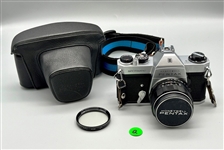 Q) Asahi Honeywell Pentax Spotmatic SPII 35mm SLR Camera with Case