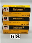 (3) Vintage and Unopened and Sealed Kodacolor II Film C 110-12