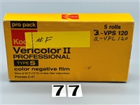 Professional 120 Color Negative Film 3 Vericolor VPS & 2 VPL