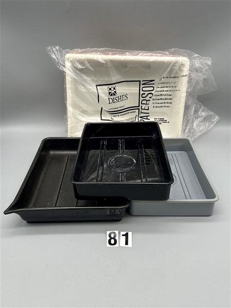 Half Dozen 5 x 7 Plastic Darkroom Developing Trays