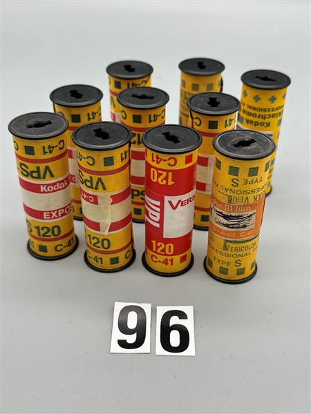 Mystery Film (10) Rolls of Exposed and Undeveloped Color Film Size 120