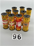 Mystery Film (10) Rolls of Exposed and Undeveloped Color Film Size 120