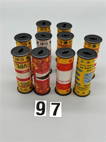 Mystery Film (10) Rolls of Exposed and Undeveloped Color Film Size 120: 