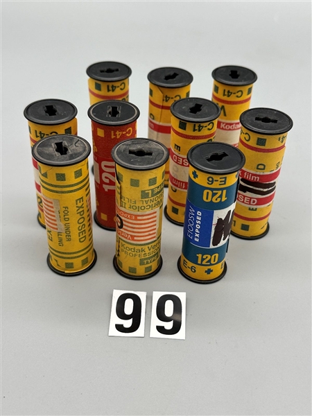 Mystery Film (10) Rolls of Exposed and Undeveloped Color Film Size 120