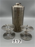 (6) Stainless Steel Film Developing Reels, (2) 120 & (4) 35mm With Tank and Lifting Rod