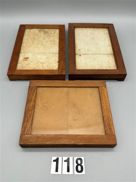 Three Antique Wood Contact Printing Frames