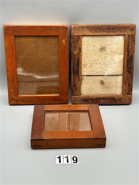 (3) Wood Antique Contact Printing Frames; Scovil, E. & H.T. Anthony