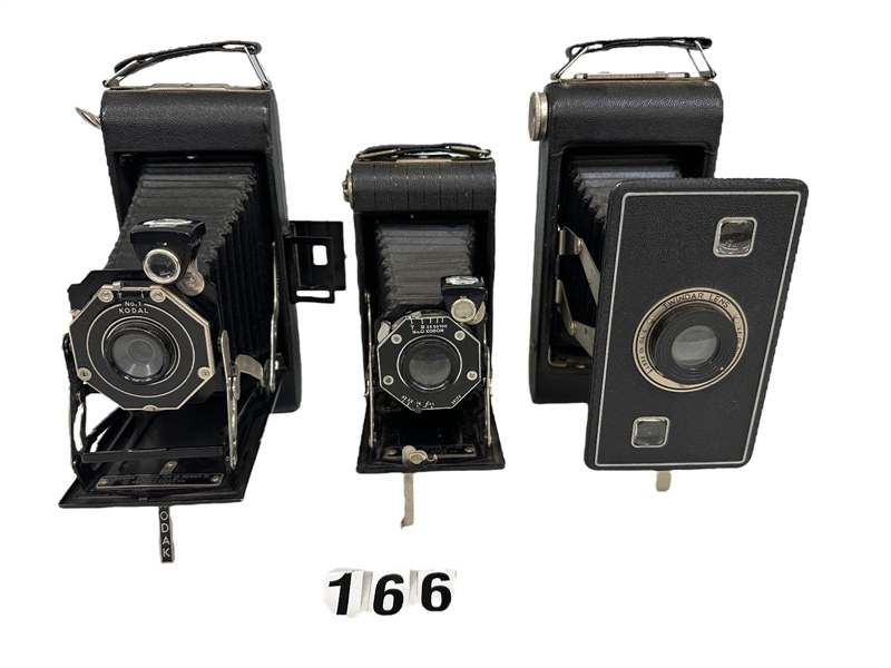 (3) 1930s Folding Kodak Cameras