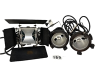 (3) Berkey Colortran Photographers Hot Lights; Quartz King, Mini Lite