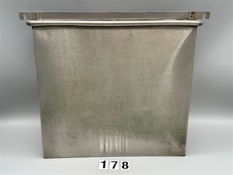 (1) Leedal Large Stainless Steel Developing Tank and (1) Stainless Steel 8x10 Hanger