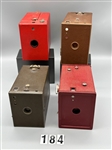 (4) Rare Color 1920s Box Cameras