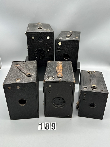 (5) Vintage Black Box Cameras