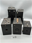 (5) Vintage Black Box Cameras