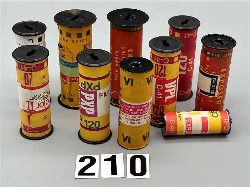 (10) Undeveloped Mystery Film Rolls (6) 120, (1) 620, (1) 127, (1) 116.