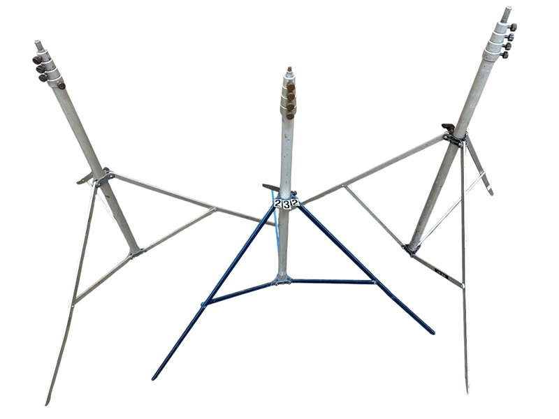 (3) Aluminum Light Stands