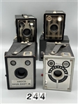 (4) Ansco & Kodak Art Deco Cameras