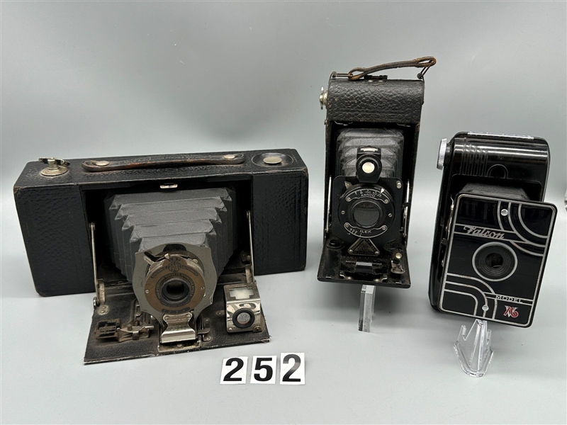 (3) Vintage Antique Folding Roll Film Cameras